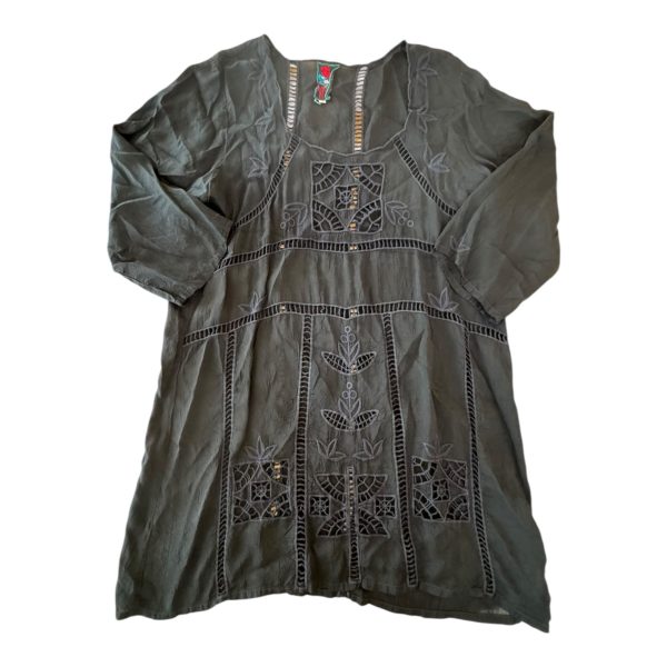 Tunic Designer By Johnny Was In Black, Size:L on Sale