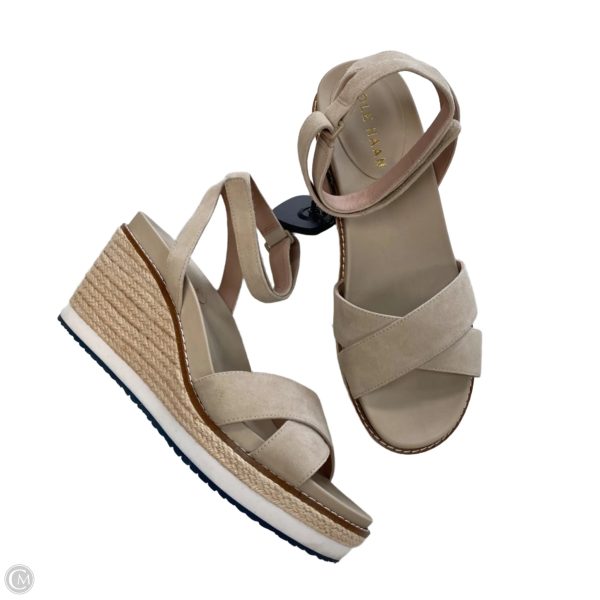 Sandals Heels Wedge By Cole-haan In Cream, Size: 7.5 Sale