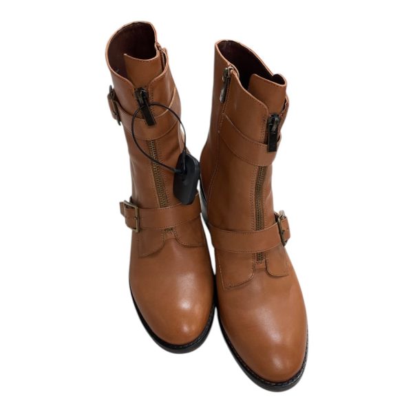 Boots Ankle Heels By Donald Pliner In Tan, Size:9.5 Online Sale - Image 2