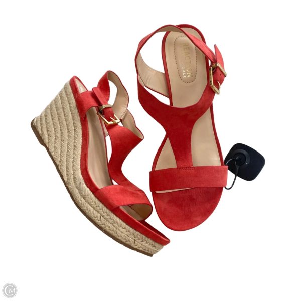 Sandals Heels Wedge By Cmc In Red, Size: 8.5 For Sale