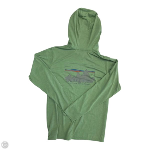 Athletic Top Long Sleeve Hoodie By Patagonia In Green, Size: L Online - Image 2