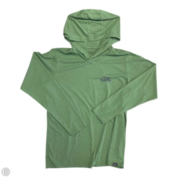 Athletic Top Long Sleeve Hoodie By Patagonia In Green, Size: L Online