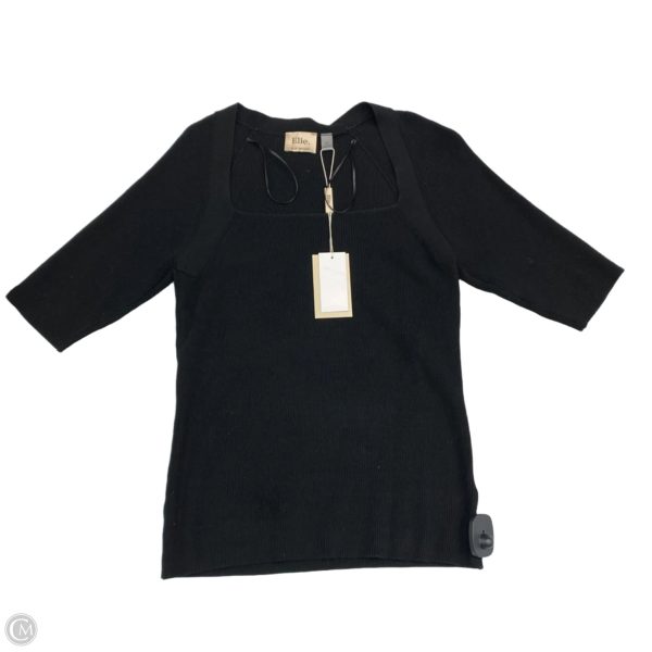 Sweater Short Sleeve By Elie Tahari In Black, Size: S For Discount
