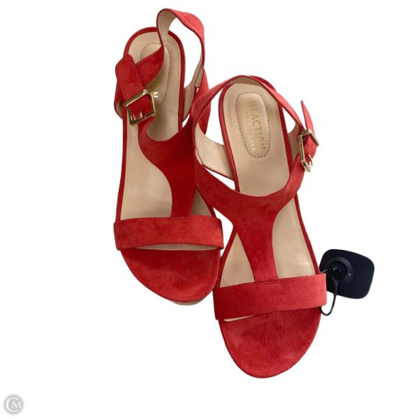 Sandals Heels Wedge By Cmc In Red, Size: 8.5 For Sale - Image 2
