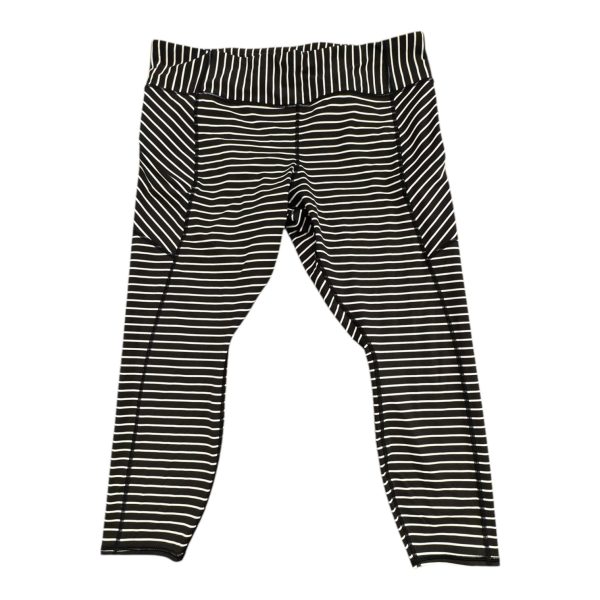 Athletic Capris By Athleta In Black & White, Size:1X For Cheap