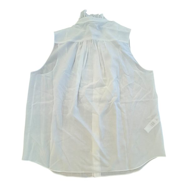 Top Sleeveless Designer By Frame In White, Size:M Hot on Sale - Image 2