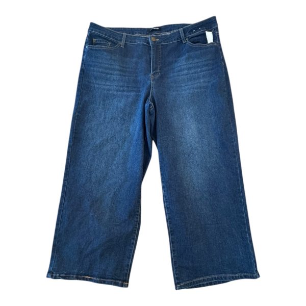 Jeans Cropped By D Jeans In Blue Denim, Size:20 Sale