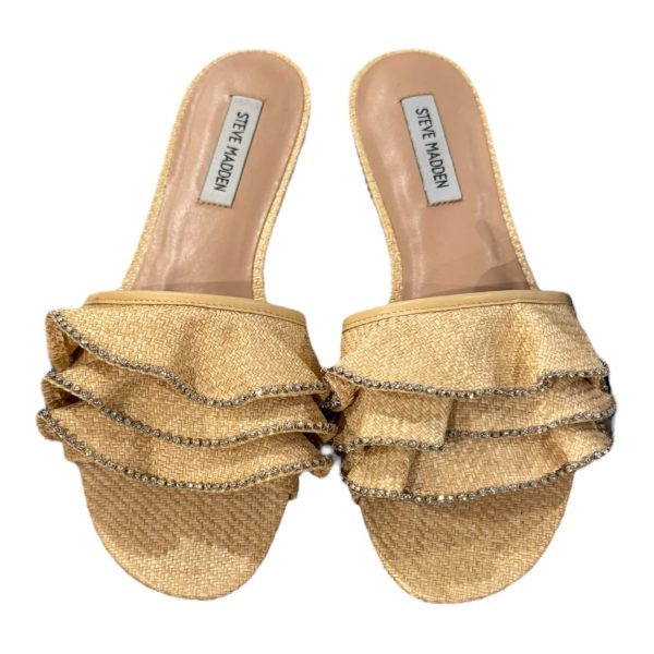 Sandals Flats By Steve Madden In Beige, Size:10 For Discount