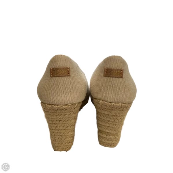 Sandals Heels Wedge By Toms In Cream, Size: 8.5 Online Hot Sale - Image 4
