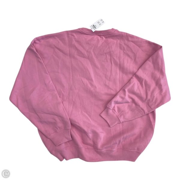 Sweatshirt Crewneck By Hollister In Pink & White, Size: L Online - Image 2