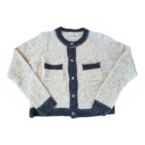 Sweater Cardigan By Cmc In Cream & Grey, Size:M Supply