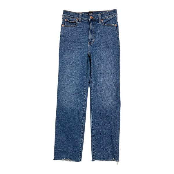 Jeans Straight By J. Crew In Blue Denim, Size:4 Online Sale