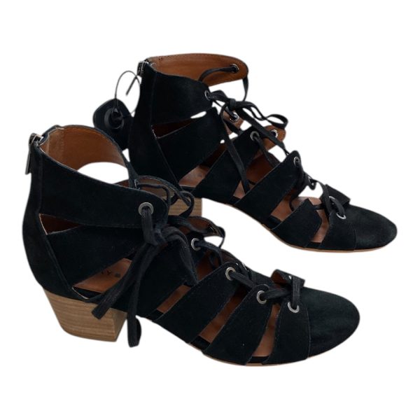 Sandals Heels Block By Lucky Brand In Black, Size:8.5 For Sale - Image 2