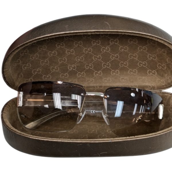Sunglasses Luxury Designer By Gucci In Bronze Online Sale - Image 3