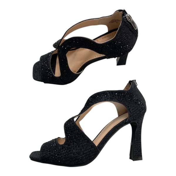 Sandals Heels Block By Adrienne Vittadini In Black, Size:9 Online now