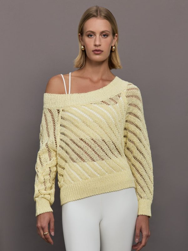 Open Knit Sweater - Yellow Supply